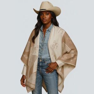 Westrian Cashmere Feel Houndstooth Horse Equestrian Winter Scarf